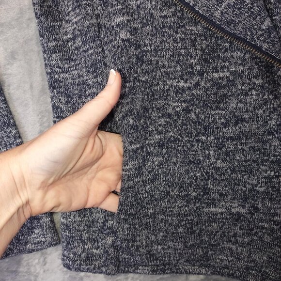 Tur By Vince Camuto Women's S Grey Casual Stretchy Cozy Grunge Sweater‎ Jacket - Picture 5 of 9